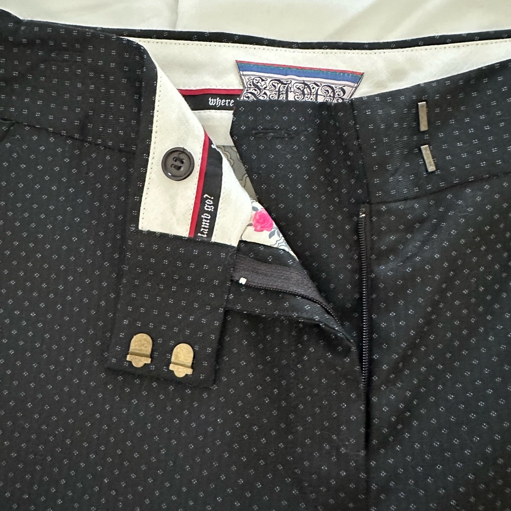 L.A.M.B. Gwen Stefani Y2K Zipper Straight Leg  100% wool Pants Size 10. (B)